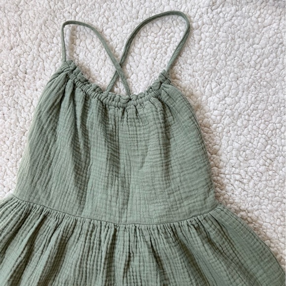 Criss Cross Open Back Ruffle Hem Cami Dress - Picture 8 of 8